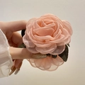 Pince à cheveux fleur en organza rose doux pour accessoires de coiffure élégants - 16# Grip-pink-net Yarn Flowers