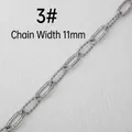 Detail of 11mm wide stainless steel chain with spiral rings and diamond-cut oval links - Style 3 (11mm/Meter)