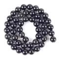Polished natural black obsidian round loose beads for DIY jewelry making and crafts - Black Stone / 6mm/1 Piece Approximately 63 Pieces/21g