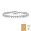 Zilveren S925 moissanite tennisarmband met GRA-certificaat op een witte achtergrond - Moissaniet 1.5mm*231st (16.5cm) met GRA-certificaat