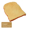 Detailed view of artificial toast slice prop 14x11x1cm made of soft PU foam material - Toast Slice