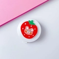 Mini 1.5m retractable soft tape measure featuring cute cartoon brown bear and strawberry - Strawberry Bear