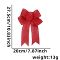 Red mesh Christmas bow ornament 20x27.5cm for tree decoration and DIY crafts - Red Bow