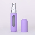 Portable 5ml matte purple refillable perfume atomizer with silver spray nozzle and window - Taro Purple