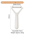White Y-shaped stainless steel peeler for fruits and potatoes, 140mm size, 28.8g lightweight - Horizontal / White