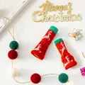 Christmas knitted chair leg covers with red reindeer pattern for 6-17cm furniture feet - Fits Perimeter 6-17cm / Christmas Special Edition (Reindeer)