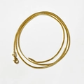 18K vergulde slangenketting met wereldkaart hanger en stevige karabijnsluiting - Bijpassende Slangenketting 2 * 50