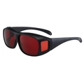 OTG safety cycling sunglasses with black frame and red translucent lenses for eye protection - Black Frame Red Lens