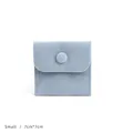 Piccolo sacchetto per gioielli 7x7cm in velluto azzurro con bottone a pressione - 小号款(7cm*7cm) / Azzurro