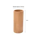 Cylindrical bamboo storage container with natural wood grain, height 16cm and width 8cm - Straight Chopstick Holder