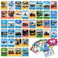 Set di 40 carte educative con mezzi di trasporto realistici per l'apprendimento - Trasporti Realistici 40 Fogli