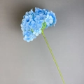 Single realistic blue artificial hydrangea flower stem for wedding and home decoration - Sky Blue