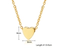 Detalle del colgante de corazón dorado 8x8mm con escala de longitud de 41,5+5cm - Corazón 8*8MM