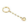 Elegant gold heart keychain with circular ring and multiple heart-shaped pendants - Heart Plate Pendant(KY1130-Z)