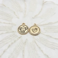 Golden Chinese zodiac monkey and banana charms for DIY jewelry making and handmade crafts - Banana Monkey