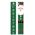 Green Merry Christmas door banners featuring snowman and Santa Claus patterns - XS-22 Green Merry Christmas