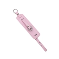 Bracelet en cuir PU rose avec boucle en métal argenté et trous de réglage pratiques - Rose