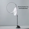 Long wire cat feather wand with a white feather and strong detachable suction base - Upgraded Strong Suction Cup - White Feather
