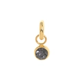 Minimalist gold-plated birthstone pendant featuring a faceted deep purple gem detail - February Birthstone Pendant/Purple