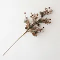 Artificial 60cm Christmas branch with gold pine cones and glitter leaves, 86g decor - Large Decorative Pick