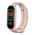 Smart fitness tracker with soft lotus pink silicone strap and black digital screen - Thimble Style (Hryfine) / Pink