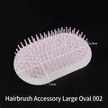 Accessoire de brosse ovale avec base blanche et picots de massage roses pour résine - Accessoire d'airbag pour grand peigne ovale