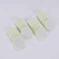 Set of 4 cream white knitted chair leg protectors with anti-slip felt pads - Fits Perimeter 6-17cm / Milky White