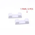 Paar weiße lange rechteckige U-förmige Sockelständer für PE-Film Schmuck-Display-Box - Lange Basis / Weiß
