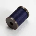 Deep blue 0.4mm round waxed thread on brown plastic spool for leather sewing crafts - 0.4mm/110m / #20 Dark Blue
