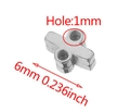 Cross-shaped 6mm stainless steel spacer bead with 1mm hole for DIY jewelry making - 1 Hole (Cross Shape) / Steel