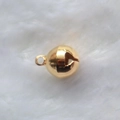 Cascabel redondo pequeño de metal bañado en oro para joyería DIY y collares de mascota - Hierro / 10mm