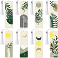 Set di 8 segnalibri fai-da-te con diamanti, motivi mandala e nappe bianche - SQ-77 (Fasi Lunari Minimaliste & Natura - Set da 8) / Set da 8 (Materiali multipli opzionali)