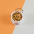 Miniature healthy porridge bowl keychain with buckwheat seeds and metal ring accessory - Barrel Diameter 4cm / Buckwheat Rice Porridge