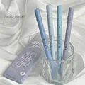 Dual-tip highlighter set in Morandi purple and blue colors for stationery and journaling - Taro Series