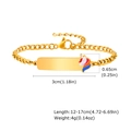 Detail van gouden eenhoorn armband met afmetingen van 12-17cm en gewicht van 4 gram - Goud-Eenhoorn