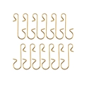 12er-Set goldene S-Haken aus Metall für Weihnachtsbaumschmuck und festliche Dekoration - 30 Stück/Box / Gold