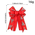 Large red Christmas bow decoration with tree prints measuring 18cm wide and 25cm high - Red Tree / 18x25cm