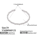 Size 7 minimalist beaded silver stainless steel open ring with 1.7cm diameter - Size 7 / Beaded Bubble Style (Y169)-Silver