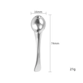 Silver zinc alloy eye cream massager roller with 16mm ball head and 74mm length - Silver Roller Ball Shape (X0103)