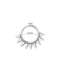 Silver punk stainless steel nose ring with spikes and 1.2mm gauge thickness - 9 Spikes 1.2*8mm / Steel