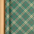 Rotolo di carta da regalo kraft a quadri scozzesi verdi con motivo scozzese classico - Serie Natalizia - Plaid Rosso e Verde / 0.43*3M/Rotolo