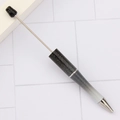 DIY beadable ballpoint pen featuring a gradient black and grey finish with fine glitter - Pearl Gradient Black