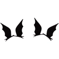 Coppia di fermagli per capelli a forma di ali di pipistrello nero per cosplay Halloween - Coppia di Fermagli per Capelli con Ali di Pipistrello Nere