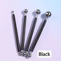 Black 4-piece double-ended metal ball stylus tool set for clay sculpting and DIY crafting - Maru-boku Black 4-piece Opp Bag