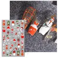 Christmas nail art stickers F992 showing Santa patterns and applied manicure effect - F992 (Bare Sheet)
