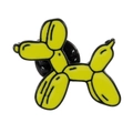 Spilla creativa in smalto a forma di cane bassotto giallo con chiusura a farfalla - Giallo