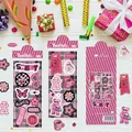 Adesivi rosa Sweet Hot con ciliegie e farfalle per decorazioni fai-da-te e diari - Stile Rosa Sweet Hot