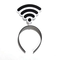 Funny black Wi-Fi signal headband for cosplay and creative hair accessory styling - Black WiFi Signal