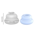 Stampi in silicone per candelabri a cerchi impilati in bianco opaco e azzurro lucido - Portacandele ad Anelli Sovrapposti a 2 Strati