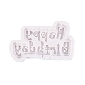 Pink silicone Happy Birthday letter mold for cake decorating and chocolate fondant art - Gray